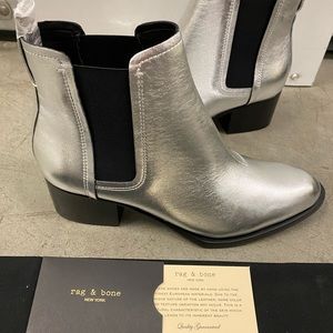 rag & bone Silver Ankle Boots